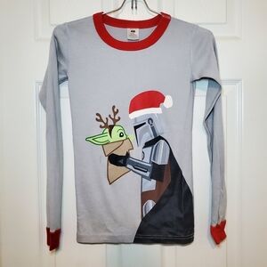 Hanna Andersson Star Wars Mandalorian Christmas Pajama Top Sz 12